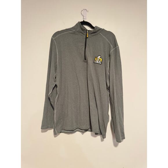 NFL Other - Super Bowl 50 XL Gray 1/4 Zip Pullover Long Sleeve Shirt NFL Lightweight‎